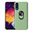 Ultra-thin Silicone Gel Soft Case Cover with Magnetic Finger Ring Stand T02 for Samsung Galaxy A70S Green