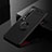 Ultra-thin Silicone Gel Soft Case Cover with Magnetic Finger Ring Stand T02 for Xiaomi Mi 10 Black