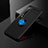 Ultra-thin Silicone Gel Soft Case Cover with Magnetic Finger Ring Stand T02 for Xiaomi Mi 10 Blue and Black