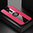 Ultra-thin Silicone Gel Soft Case Cover with Magnetic Finger Ring Stand T02 for Xiaomi Mi 9T Hot Pink