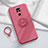 Ultra-thin Silicone Gel Soft Case Cover with Magnetic Finger Ring Stand T02 for Xiaomi Redmi 10X 4G