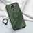 Ultra-thin Silicone Gel Soft Case Cover with Magnetic Finger Ring Stand T02 for Xiaomi Redmi 10X 4G Green