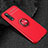 Ultra-thin Silicone Gel Soft Case Cover with Magnetic Finger Ring Stand T03 for Huawei P20 Pro Red