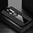 Ultra-thin Silicone Gel Soft Case Cover with Magnetic Finger Ring Stand T03 for Oppo R17 Pro Black