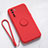 Ultra-thin Silicone Gel Soft Case Cover with Magnetic Finger Ring Stand T03 for Oppo Reno3