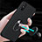 Ultra-thin Silicone Gel Soft Case Cover with Magnetic Finger Ring Stand T03 for Xiaomi Redmi 9A