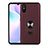 Ultra-thin Silicone Gel Soft Case Cover with Magnetic Finger Ring Stand T03 for Xiaomi Redmi 9A