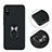 Ultra-thin Silicone Gel Soft Case Cover with Magnetic Finger Ring Stand T03 for Xiaomi Redmi 9A