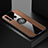 Ultra-thin Silicone Gel Soft Case Cover with Magnetic Finger Ring Stand T04 for Huawei Honor 10i Brown