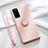 Ultra-thin Silicone Gel Soft Case Cover with Magnetic Finger Ring Stand T04 for Huawei Honor V30 5G