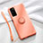 Ultra-thin Silicone Gel Soft Case Cover with Magnetic Finger Ring Stand T04 for Huawei Honor V30 5G