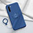 Ultra-thin Silicone Gel Soft Case Cover with Magnetic Finger Ring Stand T04 for Oppo Find X2 Lite Blue