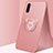 Ultra-thin Silicone Gel Soft Case Cover with Magnetic Finger Ring Stand T04 for Samsung Galaxy Note 10