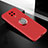 Ultra-thin Silicone Gel Soft Case Cover with Magnetic Finger Ring Stand T04 for Xiaomi Poco F2 Pro Red