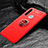 Ultra-thin Silicone Gel Soft Case Cover with Magnetic Finger Ring Stand T04 for Xiaomi Redmi Note 8T Red