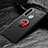 Ultra-thin Silicone Gel Soft Case Cover with Magnetic Finger Ring Stand T04 for Xiaomi Redmi Note 8T Red and Black