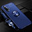 Ultra-thin Silicone Gel Soft Case Cover with Magnetic Finger Ring Stand T05 for Huawei Nova 5 Pro Blue