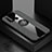 Ultra-thin Silicone Gel Soft Case Cover with Magnetic Finger Ring Stand T05 for Huawei Nova 5i Dark Gray