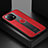 Ultra-thin Silicone Gel Soft Case Cover with Magnetic Finger Ring Stand T06 for Xiaomi Mi 11 5G Red