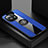 Ultra-thin Silicone Gel Soft Case Cover with Magnetic Finger Ring Stand T08 for Xiaomi Mi 11 Lite 5G NE Blue