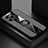 Ultra-thin Silicone Gel Soft Case Cover with Magnetic Finger Ring Stand X01L for Huawei Honor 60 SE 5G Gray