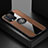 Ultra-thin Silicone Gel Soft Case Cover with Magnetic Finger Ring Stand X01L for Huawei Honor 80 5G Brown