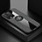 Ultra-thin Silicone Gel Soft Case Cover with Magnetic Finger Ring Stand X01L for Huawei Honor 80 5G Gray