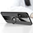 Ultra-thin Silicone Gel Soft Case Cover with Magnetic Finger Ring Stand X01L for Huawei Honor 80 Pro 5G