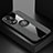 Ultra-thin Silicone Gel Soft Case Cover with Magnetic Finger Ring Stand X01L for Huawei Honor X7b Gray