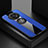 Ultra-thin Silicone Gel Soft Case Cover with Magnetic Finger Ring Stand X01L for Huawei Mate 50 Blue