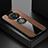 Ultra-thin Silicone Gel Soft Case Cover with Magnetic Finger Ring Stand X01L for Huawei Mate 50 Brown