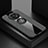 Ultra-thin Silicone Gel Soft Case Cover with Magnetic Finger Ring Stand X01L for Huawei Mate 50E Gray