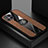 Ultra-thin Silicone Gel Soft Case Cover with Magnetic Finger Ring Stand X01L for Huawei Nova 8 SE 4G Brown