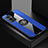 Ultra-thin Silicone Gel Soft Case Cover with Magnetic Finger Ring Stand X01L for OnePlus 9 5G Blue