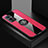 Ultra-thin Silicone Gel Soft Case Cover with Magnetic Finger Ring Stand X01L for OnePlus 9 5G Red