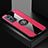 Ultra-thin Silicone Gel Soft Case Cover with Magnetic Finger Ring Stand X01L for OnePlus 9 Pro 5G Red