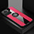 Ultra-thin Silicone Gel Soft Case Cover with Magnetic Finger Ring Stand X01L for OnePlus Ace 5G Red