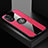 Ultra-thin Silicone Gel Soft Case Cover with Magnetic Finger Ring Stand X01L for Oppo A1x 5G Red