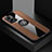 Ultra-thin Silicone Gel Soft Case Cover with Magnetic Finger Ring Stand X01L for Oppo A77 5G Brown