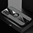 Ultra-thin Silicone Gel Soft Case Cover with Magnetic Finger Ring Stand X01L for Oppo A93s 5G Gray