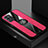 Ultra-thin Silicone Gel Soft Case Cover with Magnetic Finger Ring Stand X01L for Oppo A93s 5G Red