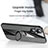 Ultra-thin Silicone Gel Soft Case Cover with Magnetic Finger Ring Stand X01L for Oppo A96 5G