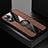 Ultra-thin Silicone Gel Soft Case Cover with Magnetic Finger Ring Stand X01L for Oppo A96 5G Brown