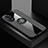 Ultra-thin Silicone Gel Soft Case Cover with Magnetic Finger Ring Stand X01L for Oppo A97 5G Gray