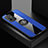 Ultra-thin Silicone Gel Soft Case Cover with Magnetic Finger Ring Stand X01L for Oppo F19 Pro+ Plus 5G Blue