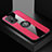 Ultra-thin Silicone Gel Soft Case Cover with Magnetic Finger Ring Stand X01L for Oppo F19 Pro+ Plus 5G Red