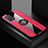 Ultra-thin Silicone Gel Soft Case Cover with Magnetic Finger Ring Stand X01L for Oppo F19 Red