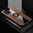 Ultra-thin Silicone Gel Soft Case Cover with Magnetic Finger Ring Stand X01L for Oppo Find X3 5G Brown