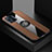 Ultra-thin Silicone Gel Soft Case Cover with Magnetic Finger Ring Stand X01L for Oppo Find X3 Pro 5G Brown