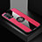 Ultra-thin Silicone Gel Soft Case Cover with Magnetic Finger Ring Stand X01L for Oppo K9 5G Red